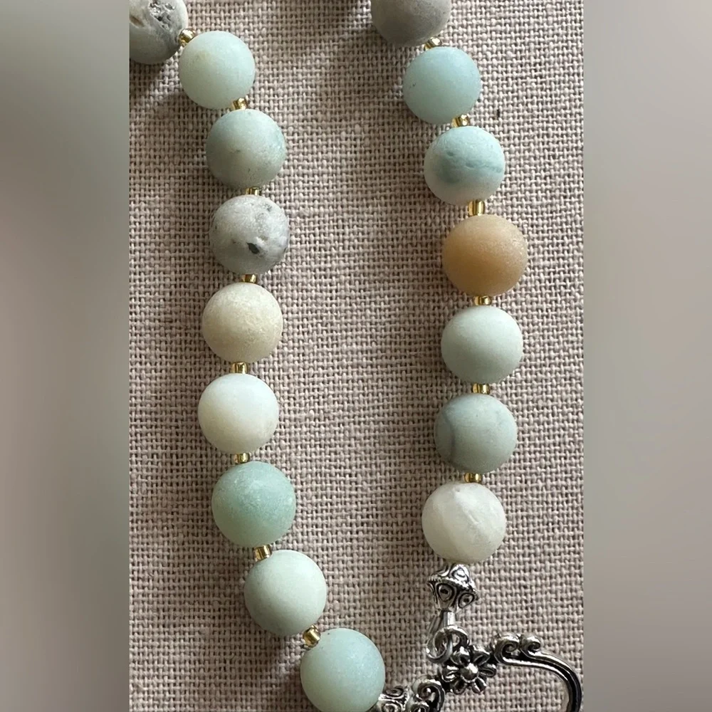 26-1/2 inch Amazonite bead necklace NWOT - Picture 8 of 13